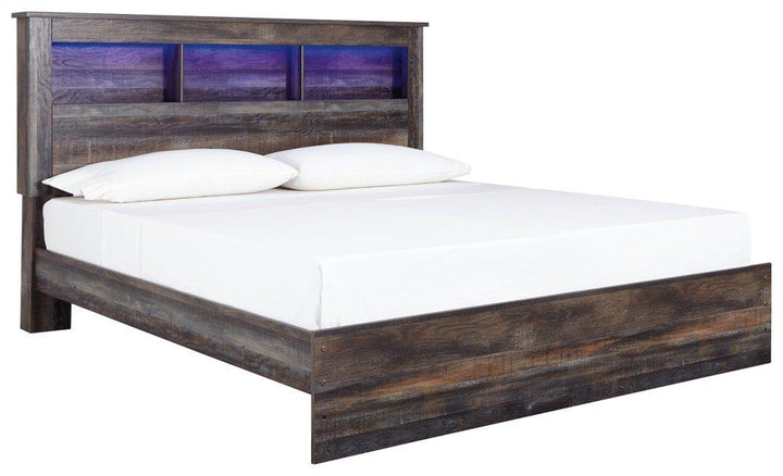 ASHLEY FURNITURE PKG003404 King Panel Bookcase Bed With Mirrored Dresser