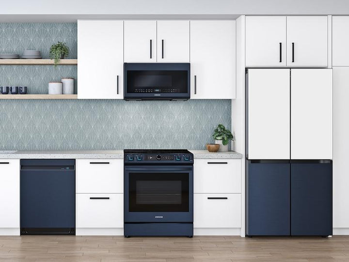 SAMSUNG NE63A8711QN Bespoke Smart Slide-in Electric Range 6.3 cu. ft. with Smart Dial & Air Fry in Navy Steel