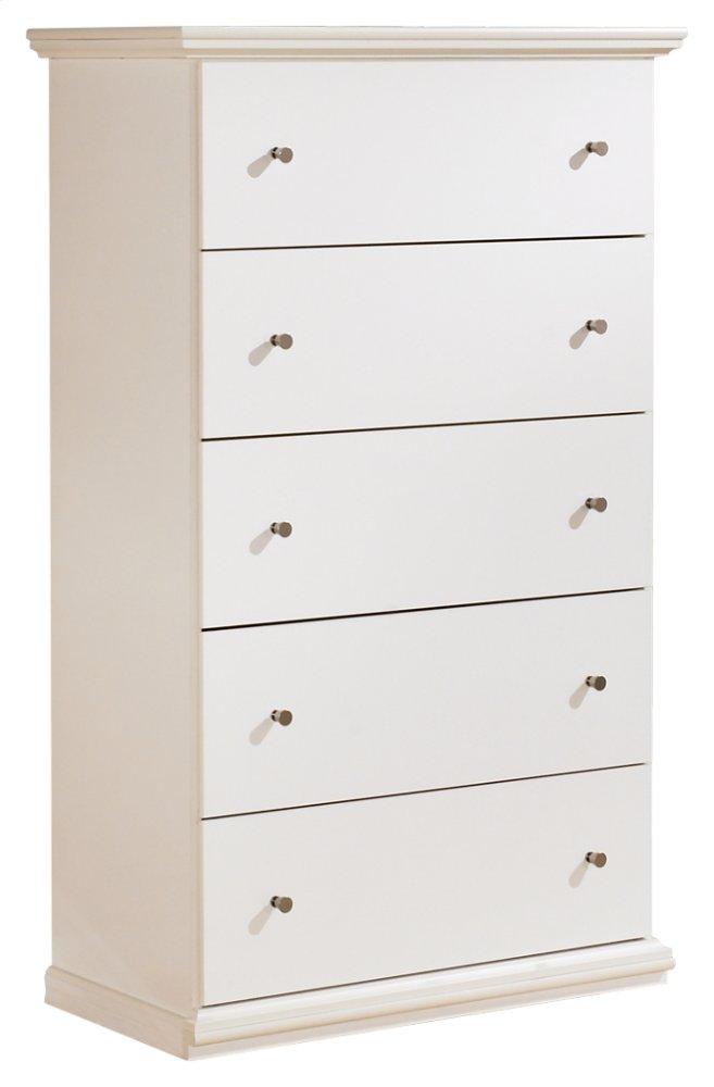 ASHLEY FURNITURE PKG007418 King Panel Bed With Mirrored Dresser and Chest