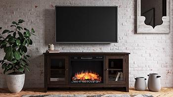 ASHLEY FURNITURE W283W3 Camiburg 60" TV Stand With Electric Fireplace