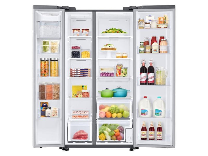 SAMSUNG RS23A500ASR 23 cu. ft. Smart Counter Depth Side-by-Side Refrigerator in Stainless Steel