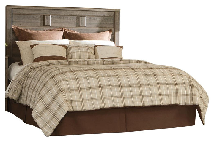 ASHLEY FURNITURE PKG004025 Queen Panel Headboard With Mirrored Dresser and 2 Nightstands