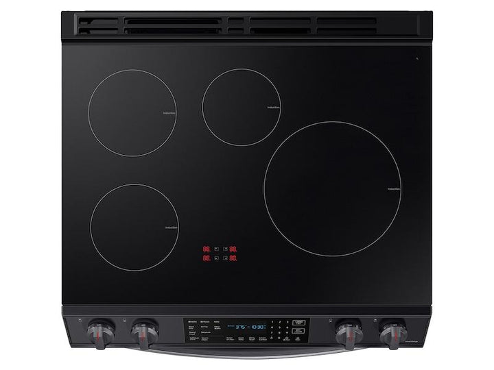 SAMSUNG NE63B8611SG 6.3 cu. ft. Smart Rapid Heat Induction Slide-in Range with Air Fry & Convection+ in Black Stainless Steel