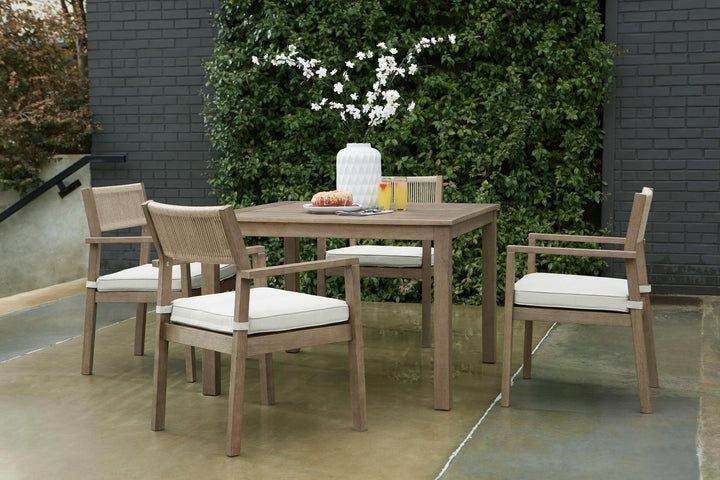 ASHLEY FURNITURE PKG013829 Outdoor Dining Table and 4 Chairs