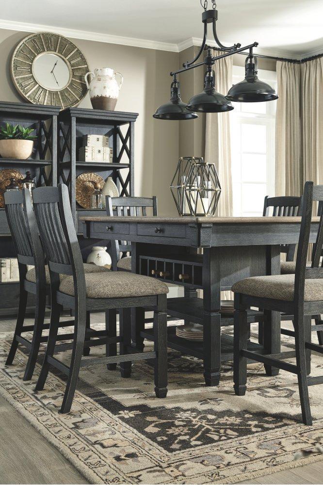 ASHLEY FURNITURE PKG000399 Counter Height Dining Table and 4 Barstools