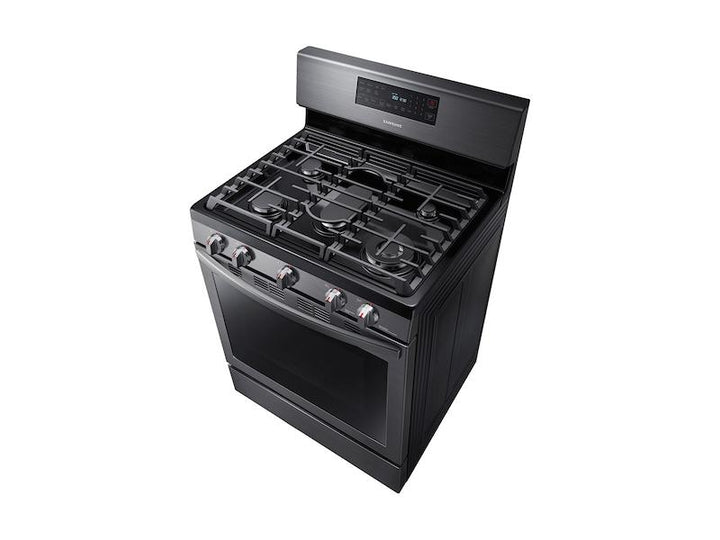 SAMSUNG NX58T7511SG 5.8 cu. ft. Freestanding Gas Range with Air Fry and Convection in Black Stainless Steel