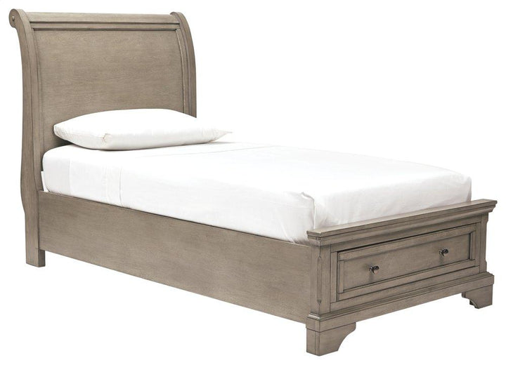 ASHLEY FURNITURE PKG006615 Twin Sleigh Bed With Mirrored Dresser and 2 Nightstands