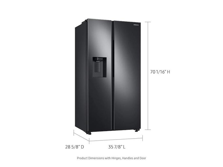 SAMSUNG RS22T5201SG 22 cu. ft. Counter Depth Side-by-Side Refrigerator in Black Stainless Steel