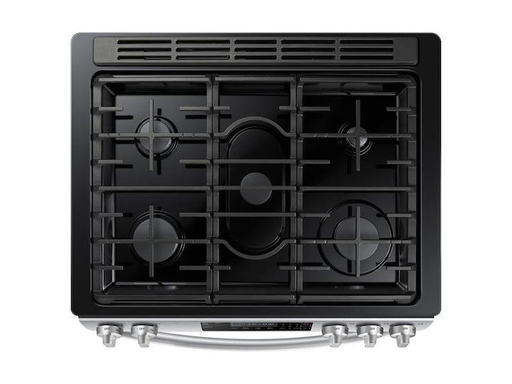 SAMSUNG NX58R9311SS 5.8 cu. ft. 5 Burner Slide-in Gas Range in Stainless Steel