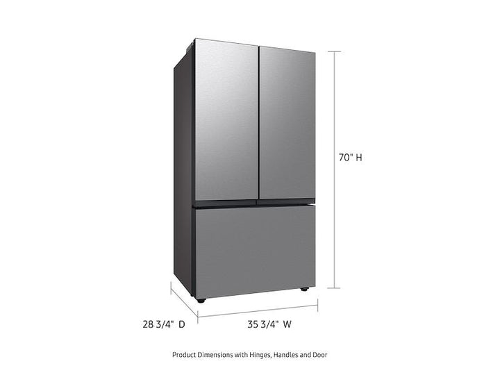 SAMSUNG RF24BB6200QLAA Bespoke 3-Door French Door Refrigerator 24 cu. ft. with AutoFill Water Pitcher in Stainless Steel