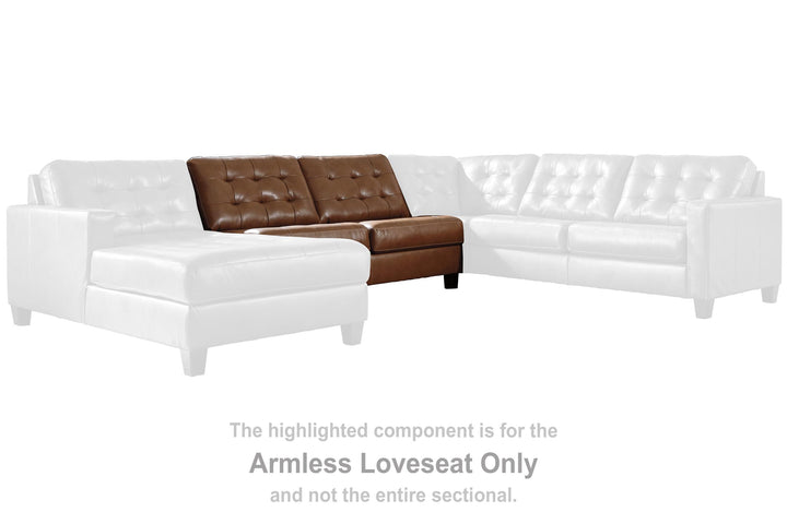 ASHLEY FURNITURE 1110234 Baskove Armless Loveseat