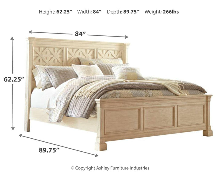 ASHLEY FURNITURE PKG006106 King Panel Bed With Mirrored Dresser and 2 Nightstands