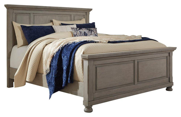 ASHLEY FURNITURE PKG006599 California King Panel Bed With Mirrored Dresser, Chest and Nightstand