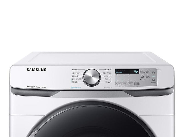 SAMSUNG DVG45R6100W 7.5 cu. ft. Gas Dryer with Steam Sanitize+ in White