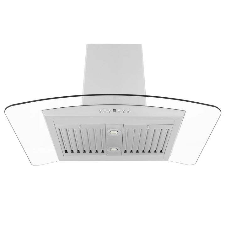 ZLINE KITCHEN AND BATH GL5I30 ZLINE Island Mount Range Hood in Stainless Steel & Glass Size: 30 Inch