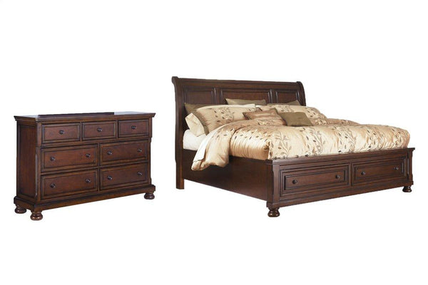 ASHLEY FURNITURE PKG006274 King Sleigh Bed With Dresser