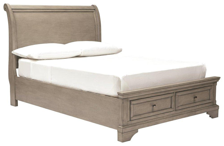 ASHLEY FURNITURE PKG006624 Full Sleigh Bed With Mirrored Dresser, Chest and 2 Nightstands