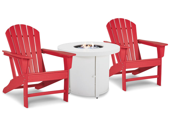ASHLEY FURNITURE PKG014588 Fire Pit Table and 2 Chairs