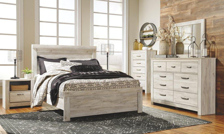 ASHLEY FURNITURE PKG004716 Queen Panel Bed With Mirrored Dresser, Chest and 2 Nightstands