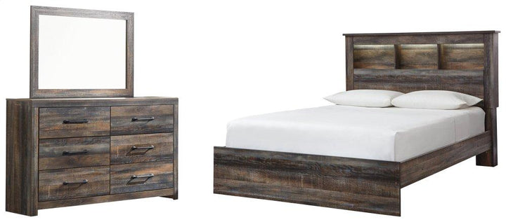ASHLEY FURNITURE PKG003205 Queen Bookcase Bed With Mirrored Dresser