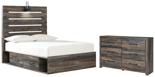 ASHLEY FURNITURE PKG003439 Full Panel Bed With 2 Storage Drawers With Dresser
