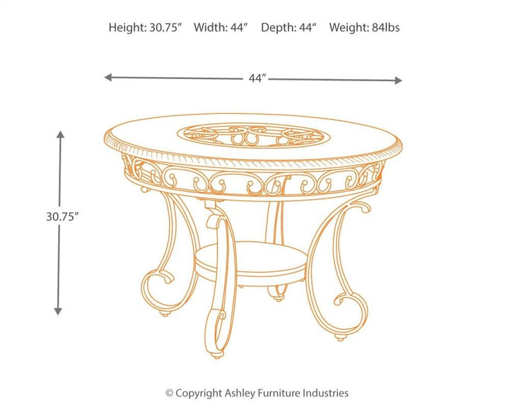 ASHLEY FURNITURE D329D1 Glambrey Dining Table With 4 Chairs