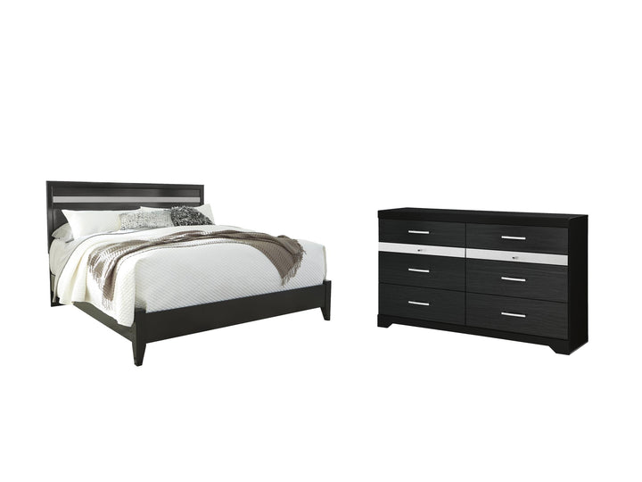 ASHLEY FURNITURE PKG007666 King Panel Bed With Dresser