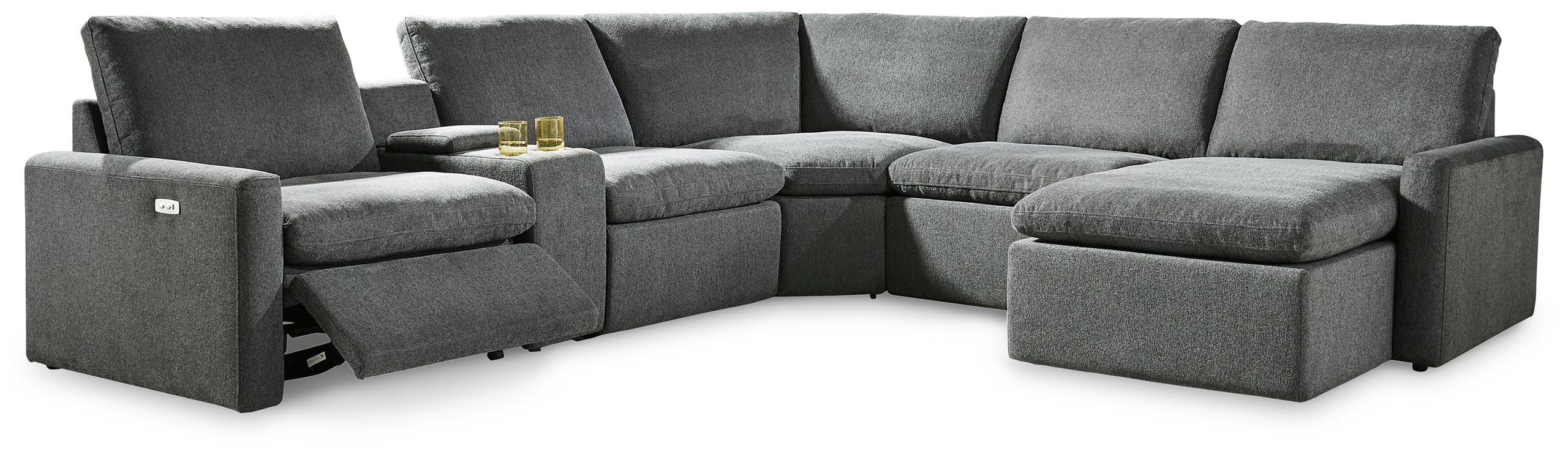 ASHLEY FURNITURE 60508S8 Hartsdale 6-piece Right Arm Facing Reclining Sectional With Console and Chaise