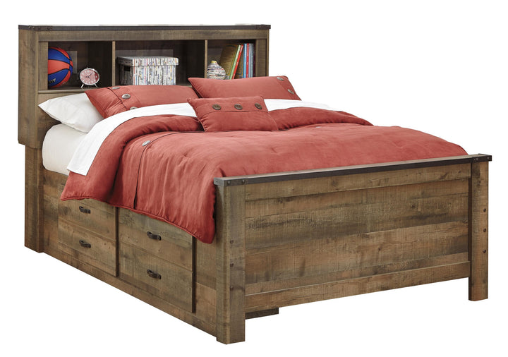 ASHLEY FURNITURE PKG000033 Full Panel Bed With 2 Storage Drawers With Mirrored Dresser