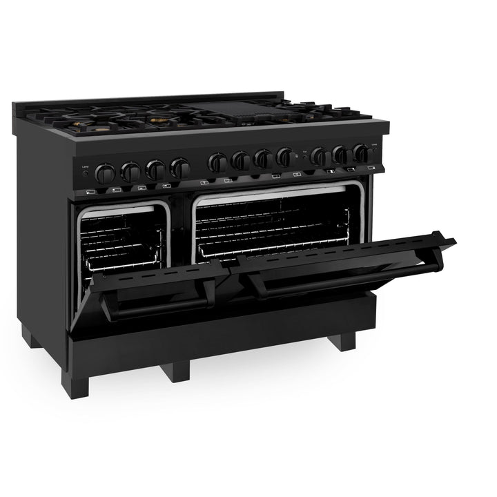 ZLINE KITCHEN AND BATH RGB36 ZLINE 36" Professional 4.6 cu. ft. Gas on Gas Range in Black Stainless Steel Color: Black Stainless Steel