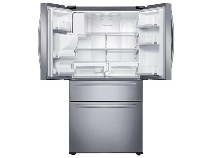 SAMSUNG RF25HMIDBSR 25 cu. ft. Large Capacity 4-Door French Door Refrigerator with External Water & Ice Dispenser in Stainless Steel