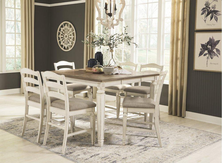 ASHLEY FURNITURE PKG008919 Counter Height Dining Table and 6 Barstools