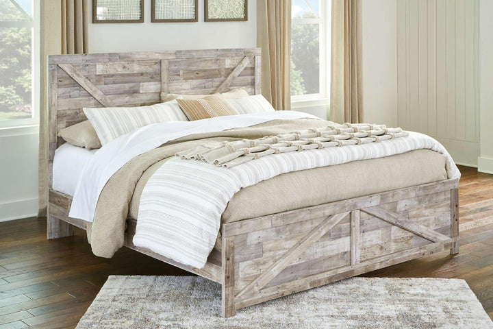 ASHLEY FURNITURE B3487B4 Hodanna King Crossbuck Panel Bed