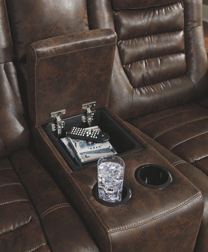 ASHLEY FURNITURE 3850118 Game Zone Power Reclining Loveseat With Console