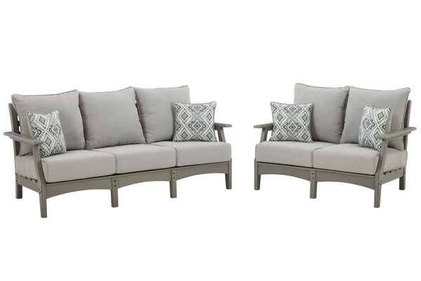 ASHLEY FURNITURE PKG009515 Outdoor Sofa and Loveseat