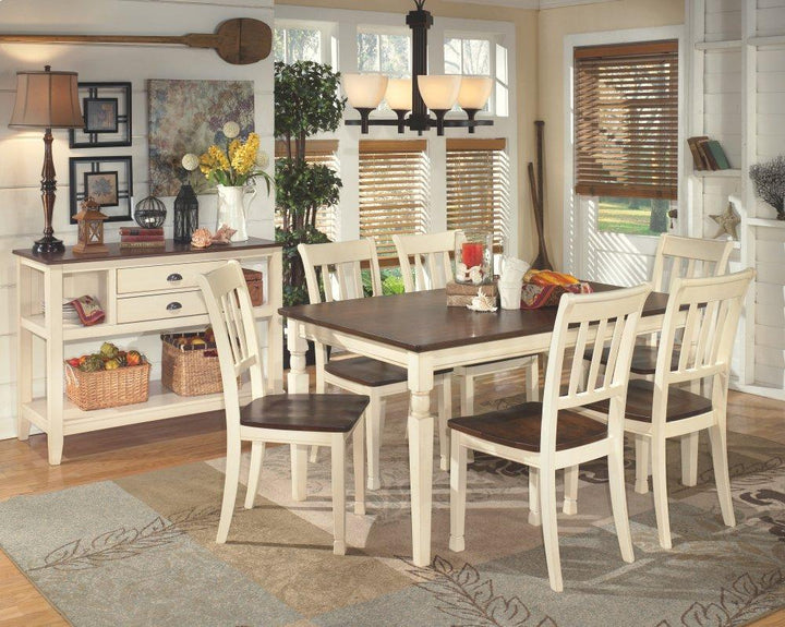 ASHLEY FURNITURE PKG002056 Dining Table and 6 Chairs With Storage