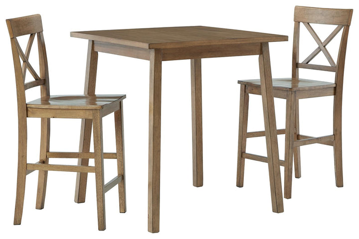 ASHLEY FURNITURE PKG012079 Counter Height Dining Table and 2 Barstools