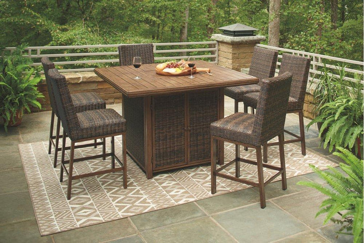 ASHLEY FURNITURE PKG000292 Outdoor Dining Table and 6 Chairs