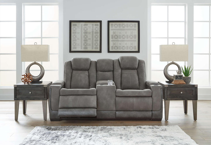 ASHLEY FURNITURE 2200418 Next-gen Durapella Power Reclining Loveseat With Console