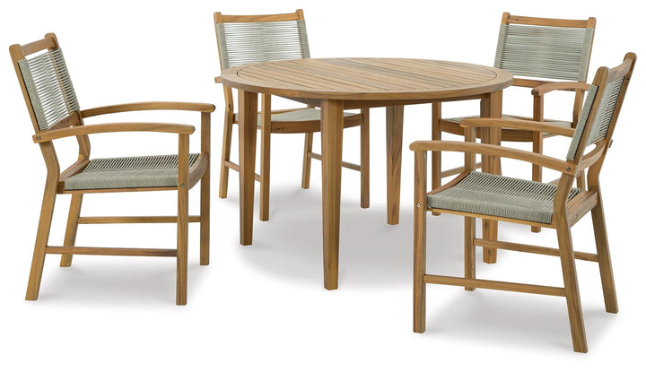 ASHLEY FURNITURE PKG013835 Outdoor Dining Table and 4 Chairs