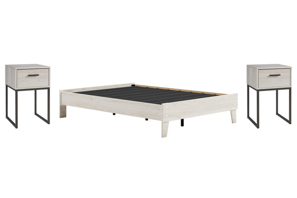 ASHLEY FURNITURE PKG012211 Full Platform Bed With 2 Nightstands