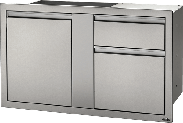 NAPOLEON BBQ BI42241D2DR 42" X 24" Large Single Door & Standard Drawer and Standard Drawer , Stainless Steel