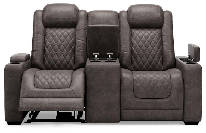 ASHLEY FURNITURE 9300318 Hyllmont Power Reclining Loveseat With Console