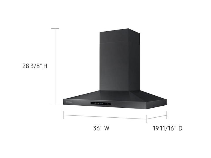 SAMSUNG NK36K7000WG 36" Wall Mount Hood in Black Stainless Steel