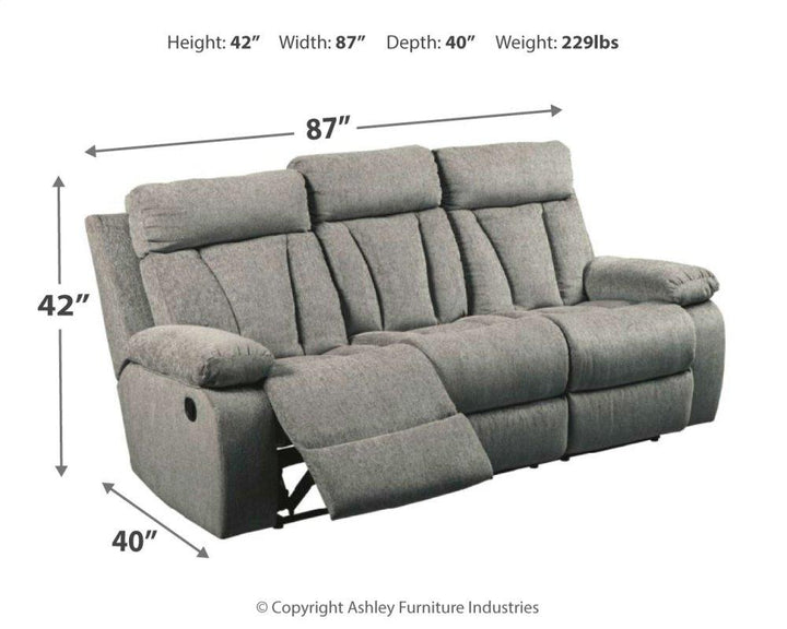 ASHLEY FURNITURE 7620489 Mitchiner Reclining Sofa With Drop Down Table