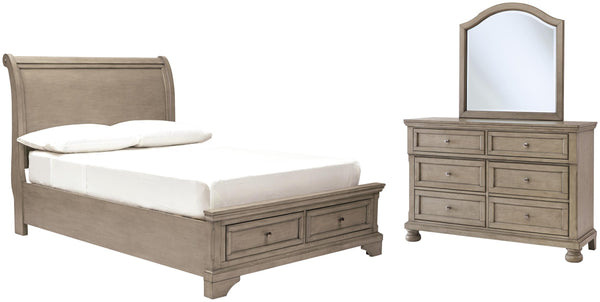 ASHLEY FURNITURE PKG006620 Full Sleigh Bed With Mirrored Dresser
