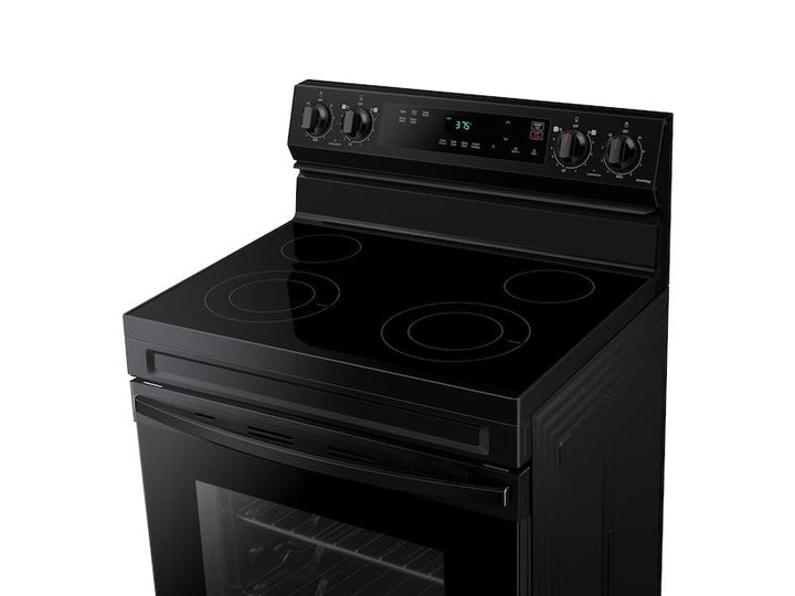 SAMSUNG NE63A6111SB 6.3 cu. ft. Smart Freestanding Electric Range with Steam Clean in Black