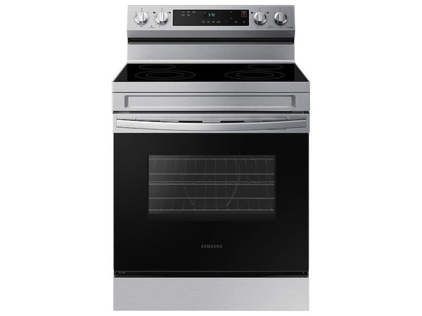 SAMSUNG NE63A6111SS 6.3 cu. ft. Smart Freestanding Electric Range with Steam Clean in Stainless Steel