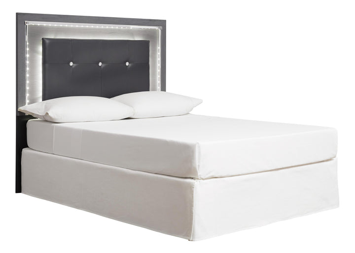 ASHLEY FURNITURE PKG003488 Queen/full Upholstered Panel Headboard With Mirrored Dresser and Chest