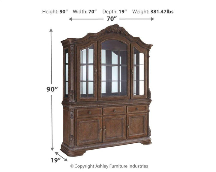 ASHLEY FURNITURE D803D5 Charmond Dining Buffet and China
